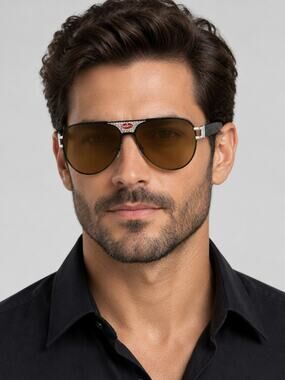 NEW BUGATTI 11 BK/SS BLACK/STERLING SILVER Sunglasses Authentic